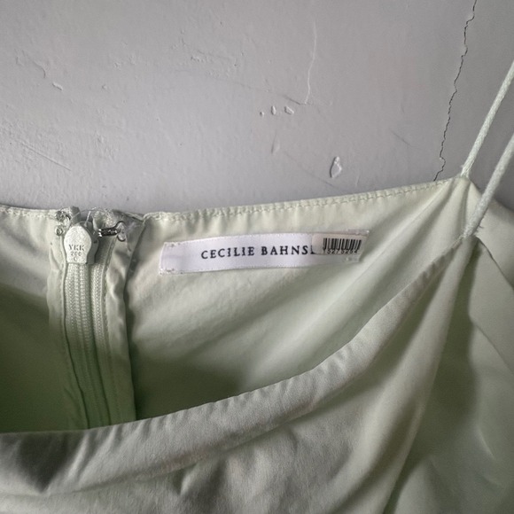 Cecilie Bahnsen Mint Green Cotton Poplin Joel Midi Dress US 6 UK 10 - Picture 13 of 16